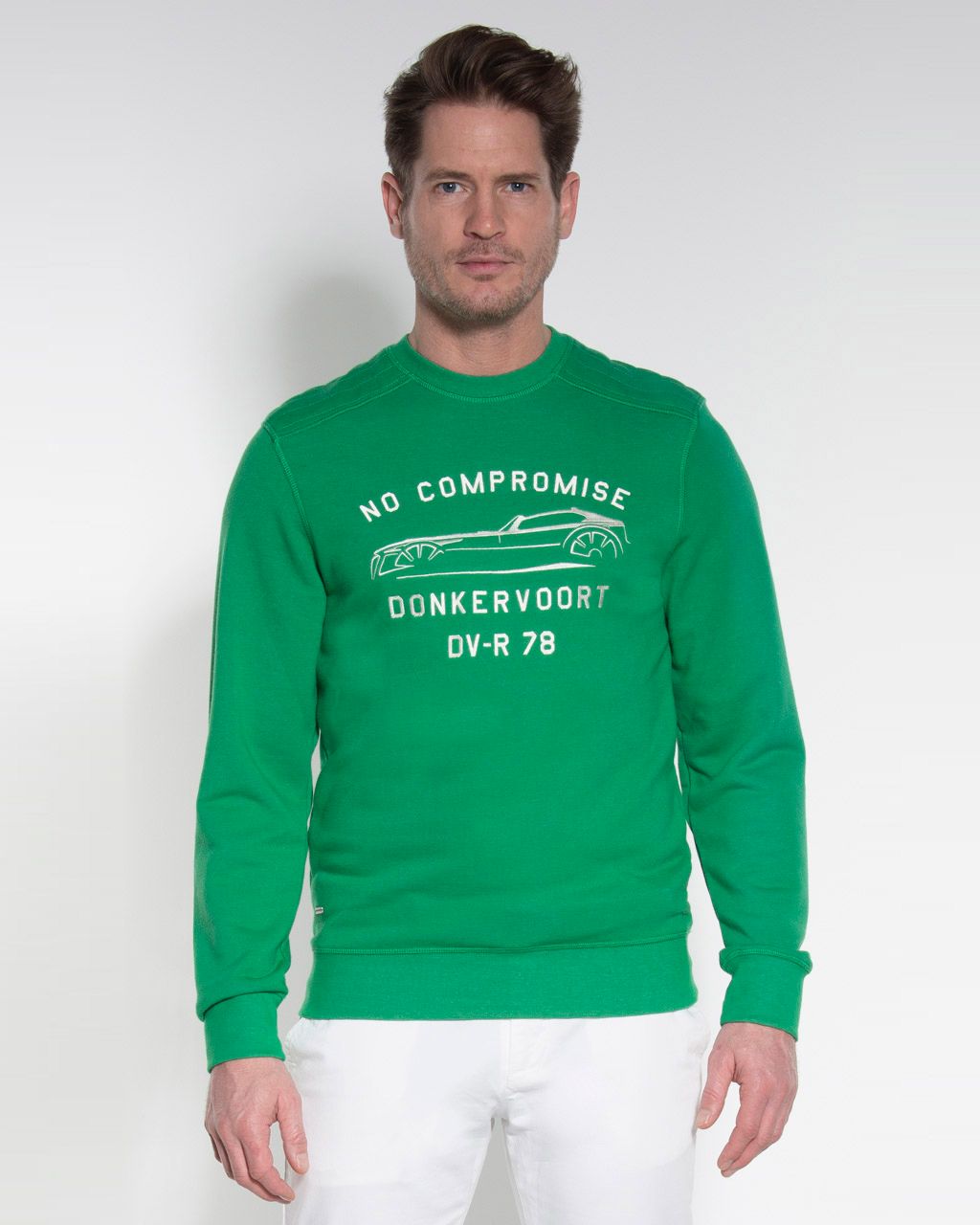 Donkervoort Sweater Fel groen 050406-006-L