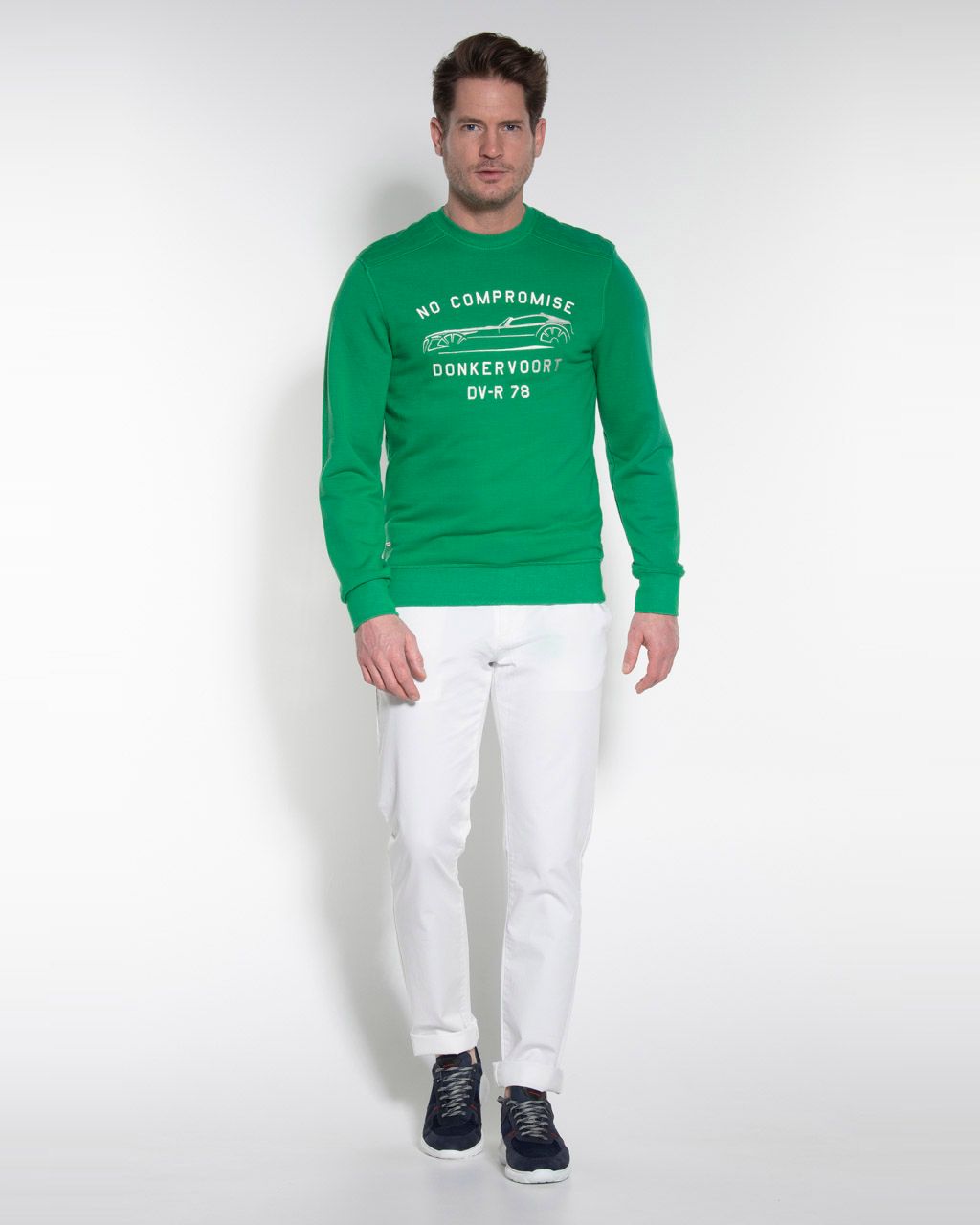Donkervoort Sweater Fel groen 050406-006-L