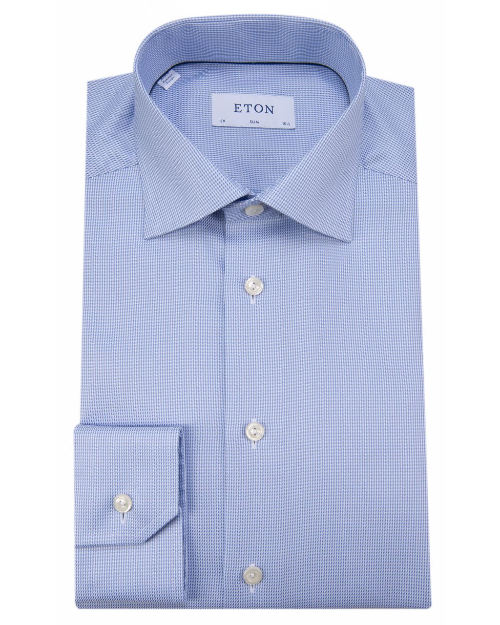 ETON Slim fit Overhemd LM Lichtblauw dessin 050485-001-37/38