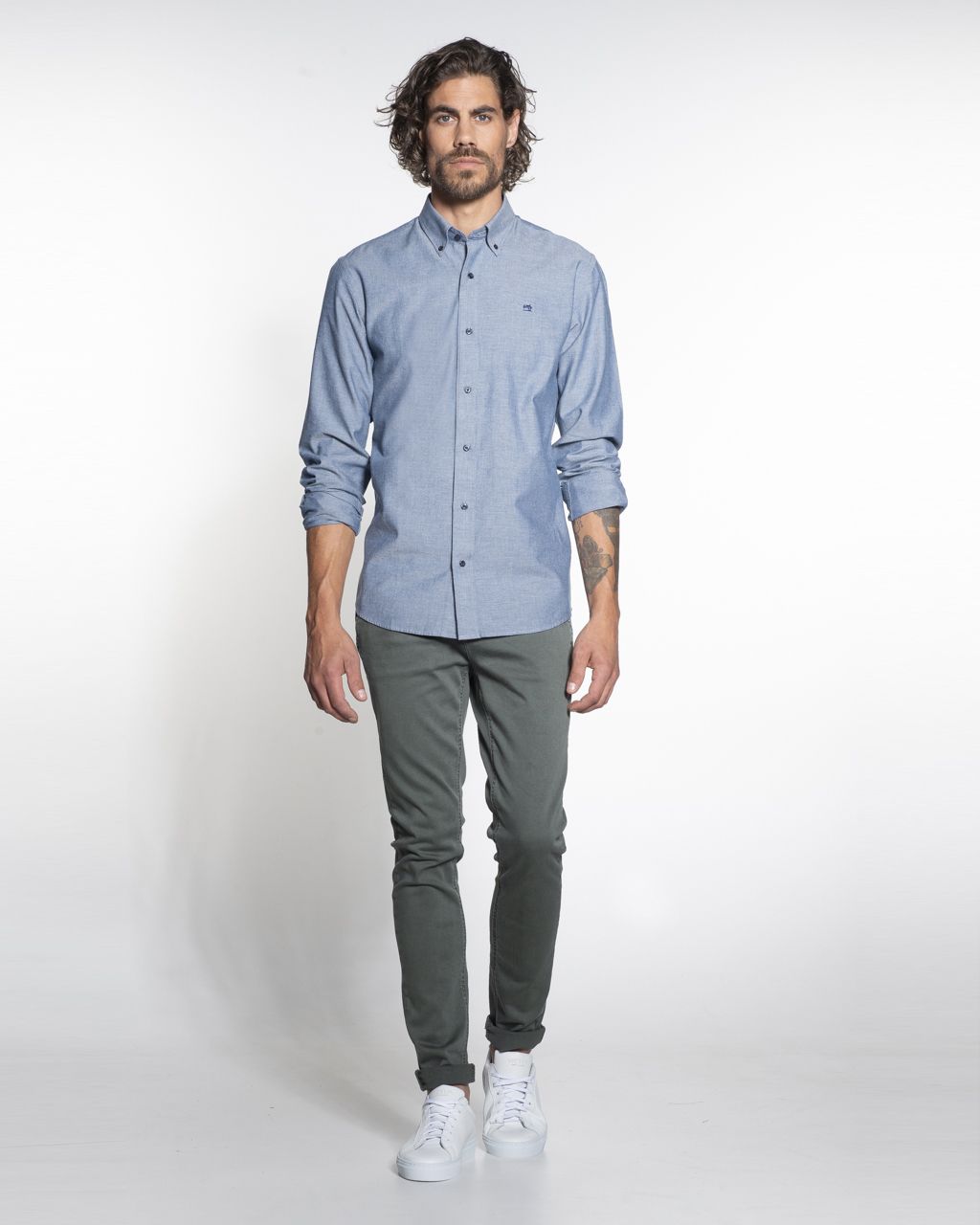 Scotch & Soda Casual Overhemd LM Blauw 051819-001-L