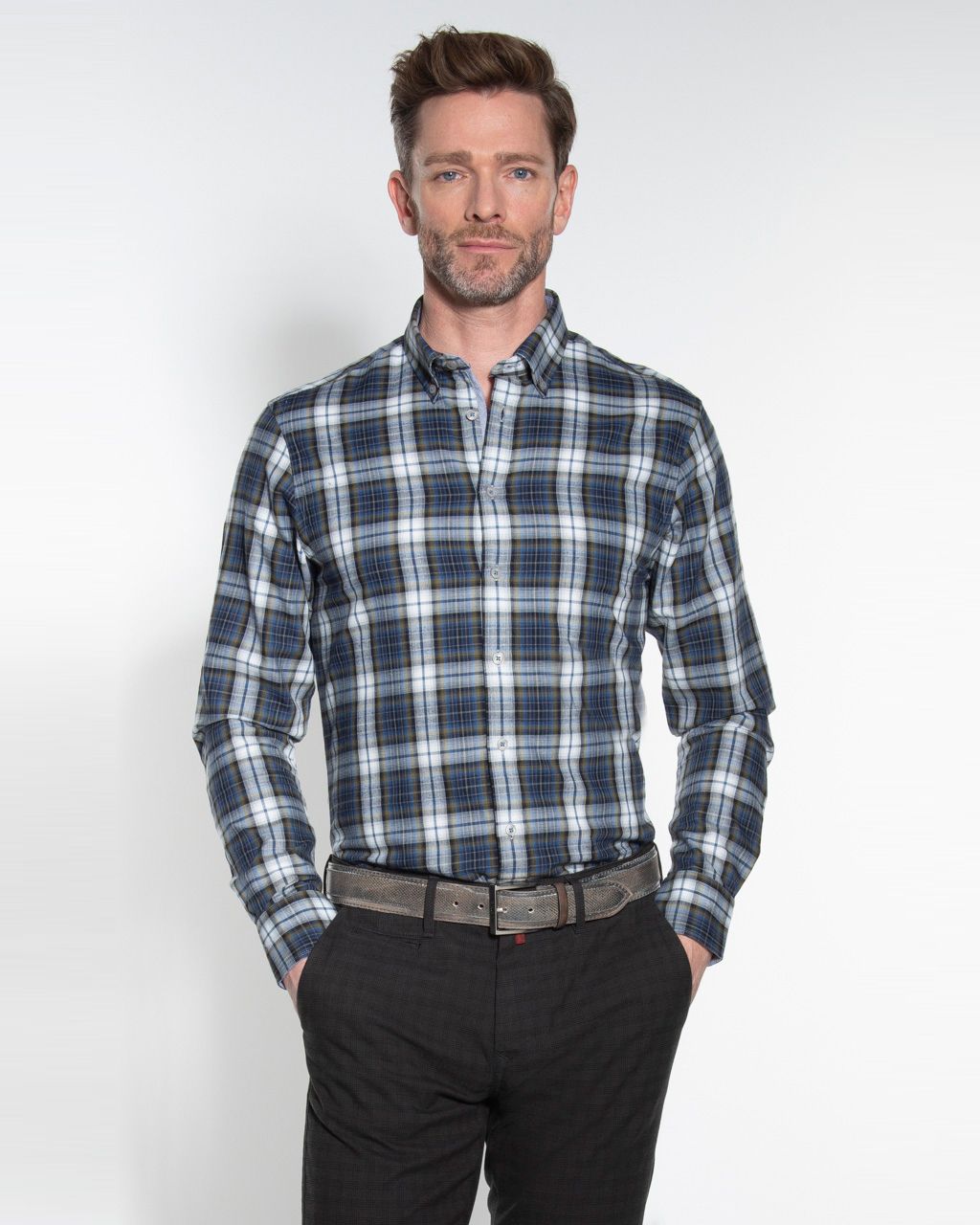 Bugatti clothing Casual Overhemd LM Groen 052044-001-L