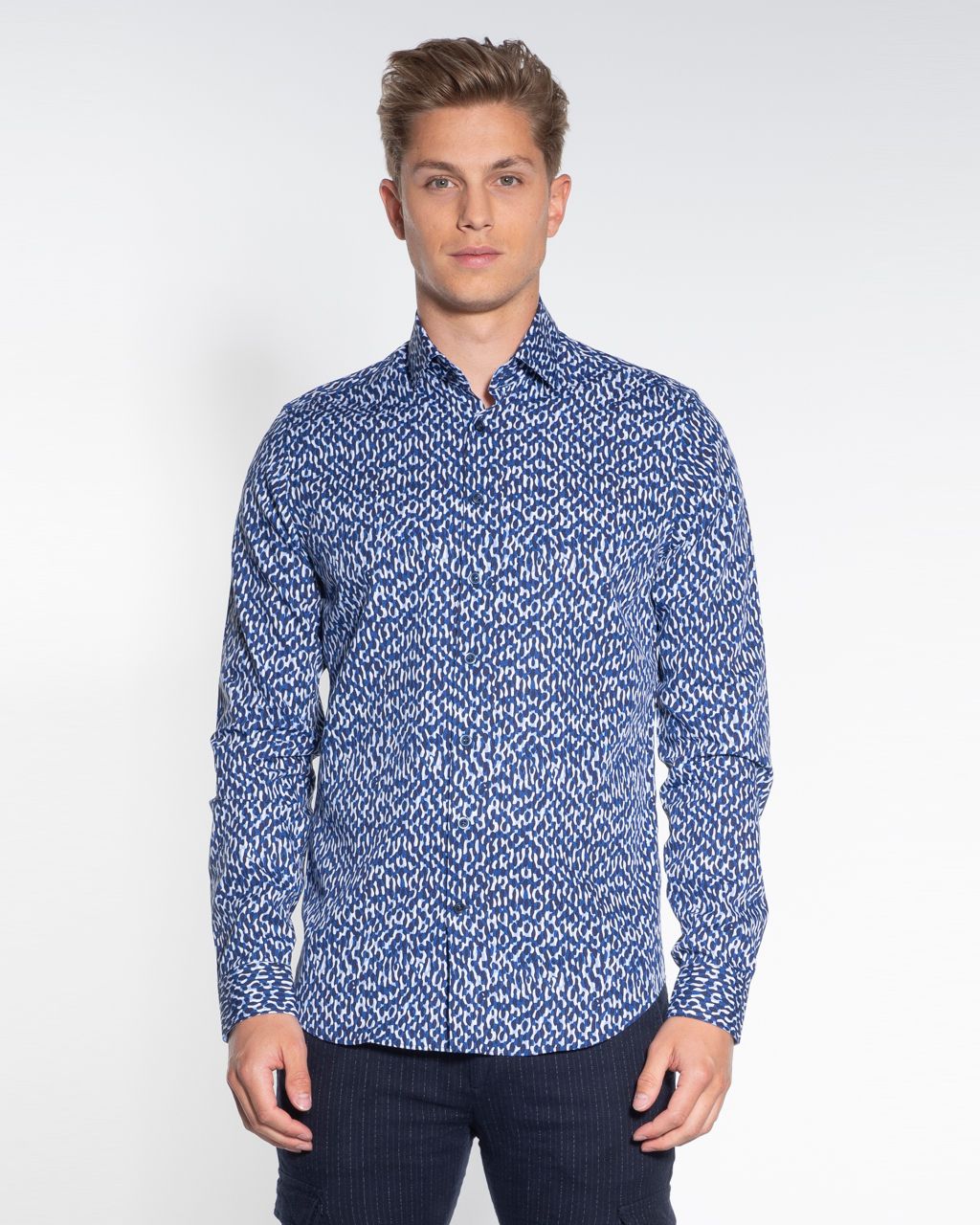 Blue Industry Casual Overhemd LM Blauw 052226-001-37