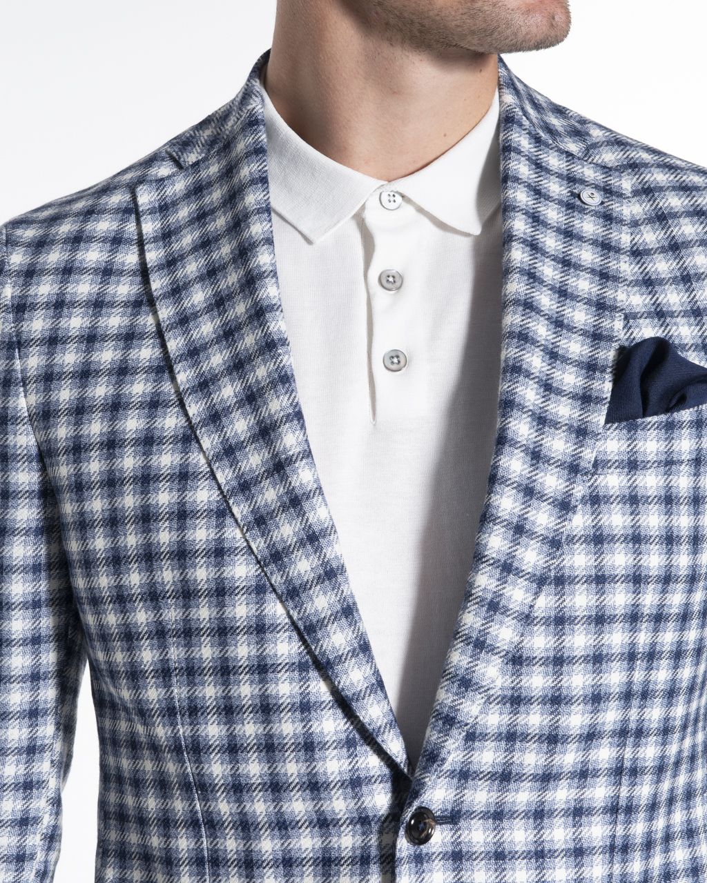 Dutch Dandies Colbert Blauw kleine ruit 052694-001-46