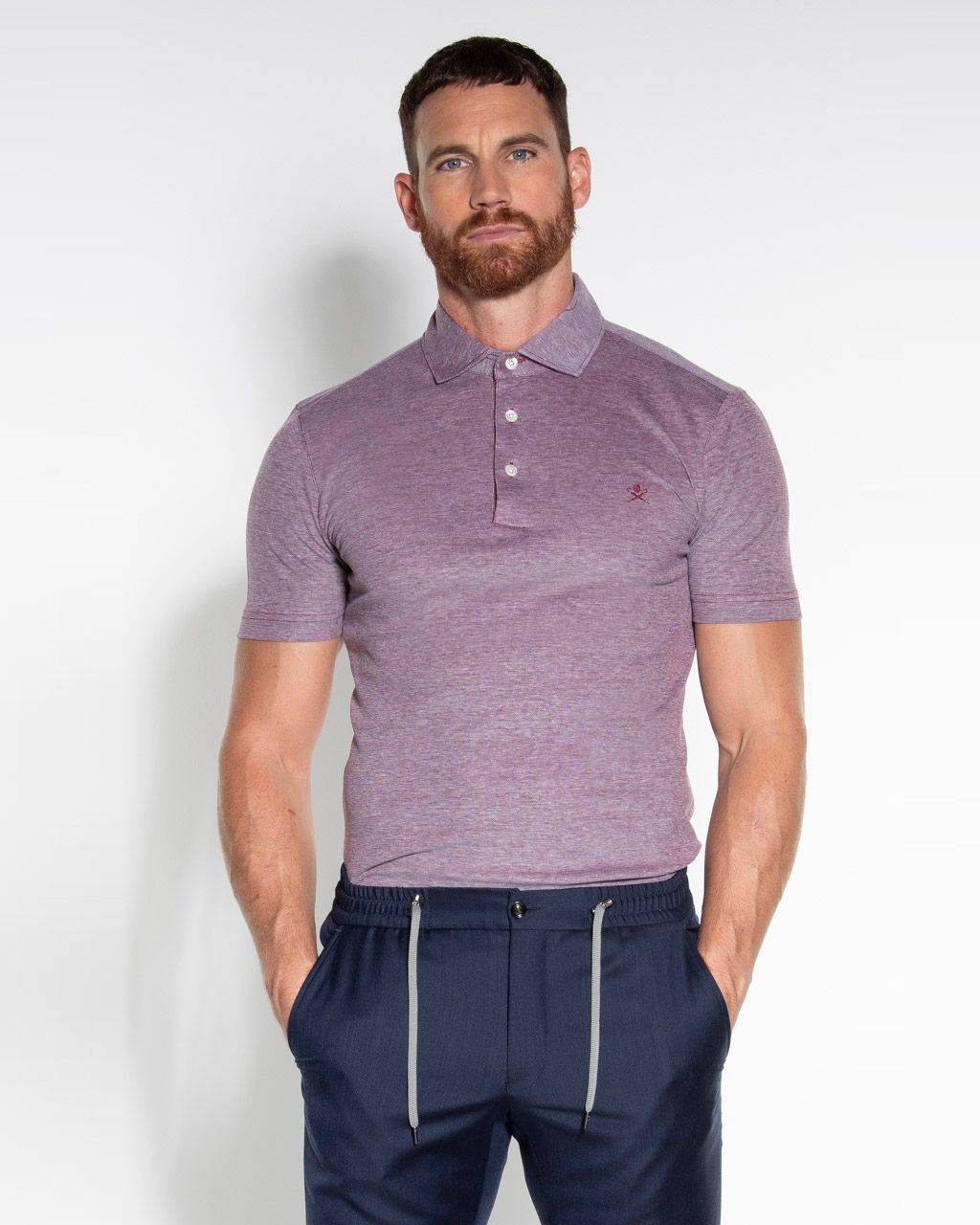 Dutch Dandies Dalton Polo KM Donkerrood uni 052798-004-L