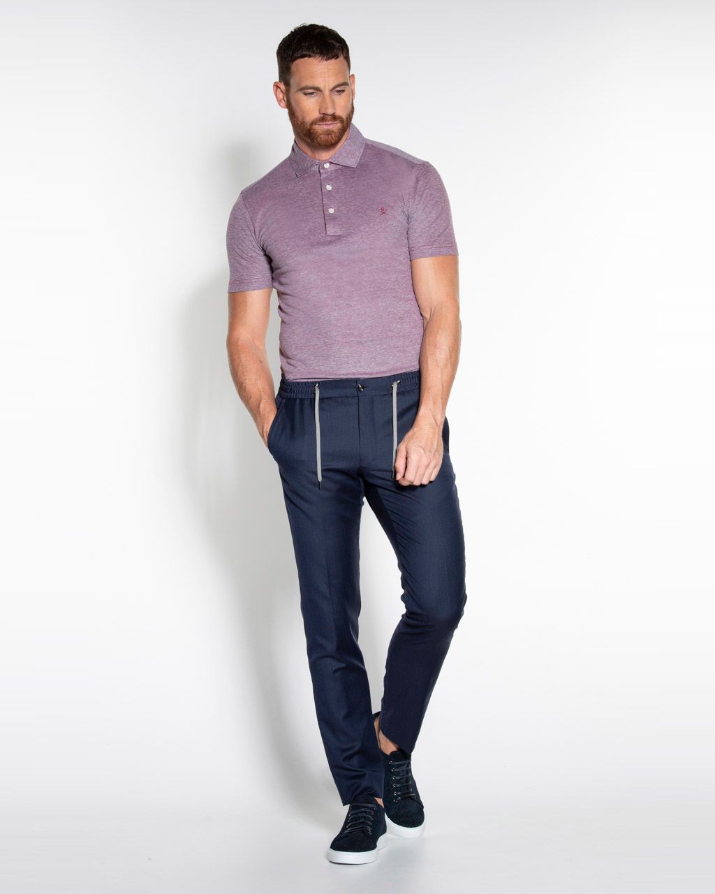 Dutch Dandies Dalton Polo KM Donkerrood uni 052798-004-L