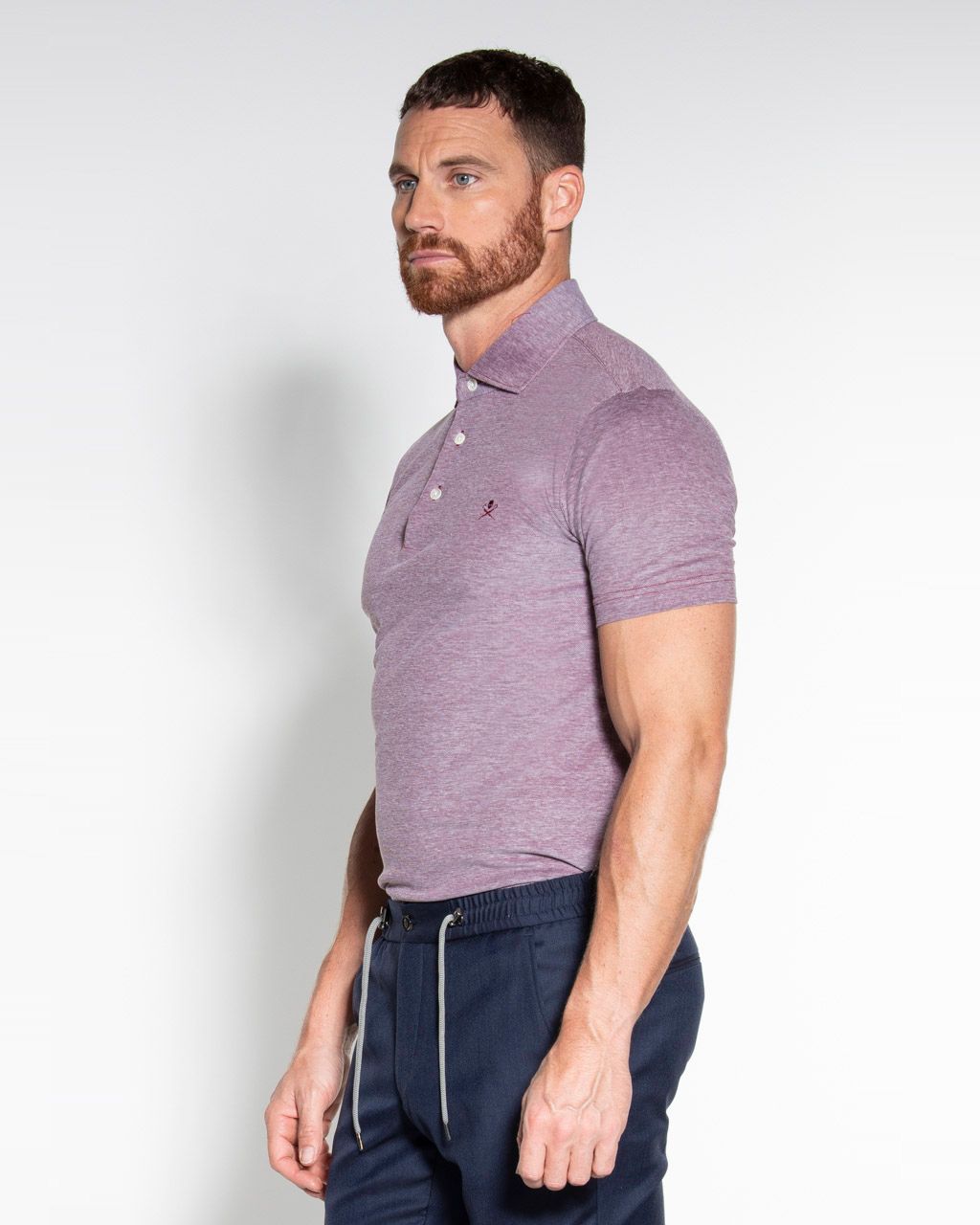 Dutch Dandies Dalton Polo KM Donkerrood uni 052798-004-L