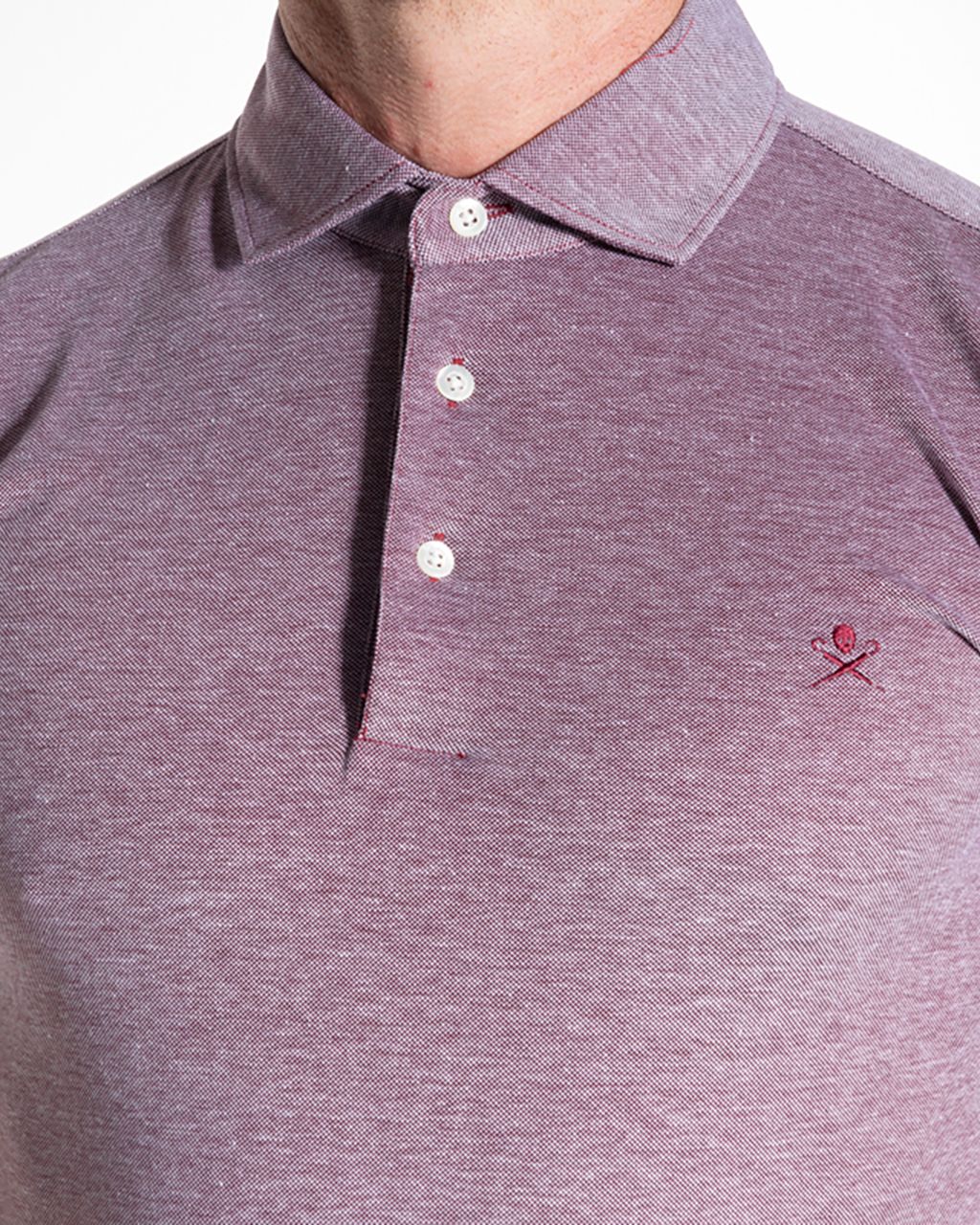 Dutch Dandies Dalton Polo KM Donkerrood uni 052798-004-L