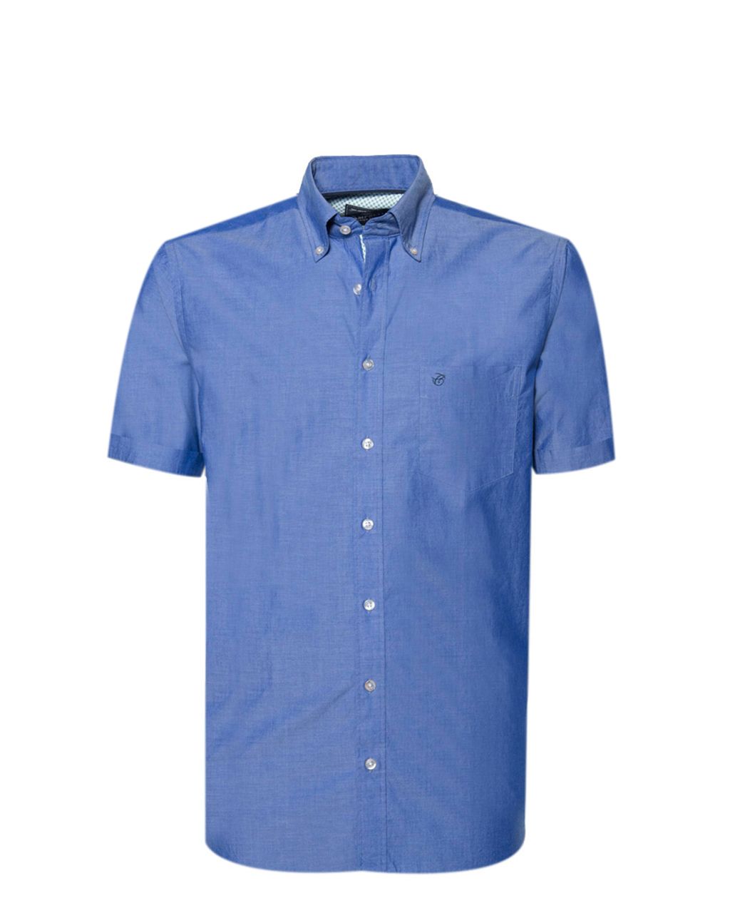Campbell Classic Casual Overhemd KM Donkerblauw uni 052906-001-L