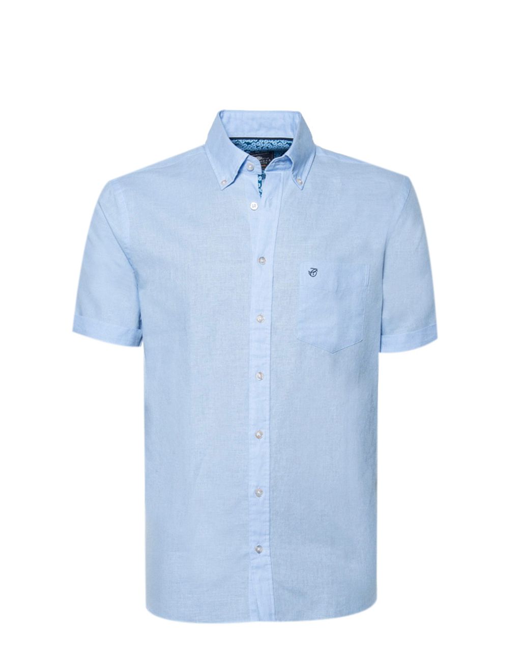 Campbell Classic Casual Overhemd KM Lichtblauw uni 052908-001-L