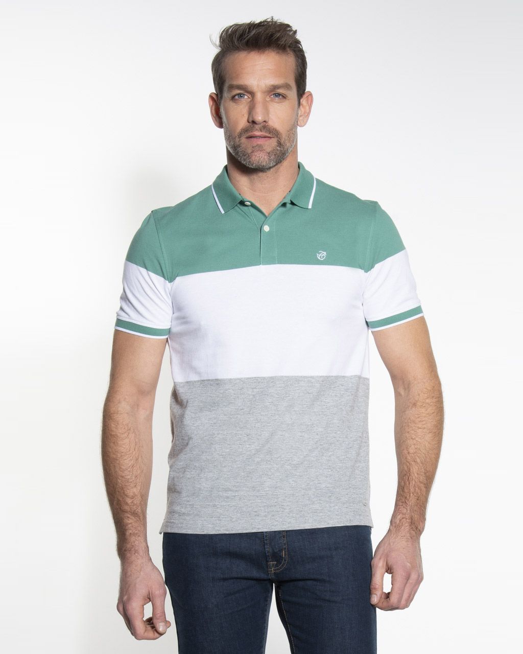 Campbell Classic Polo KM Flessen groen 052940-002-L