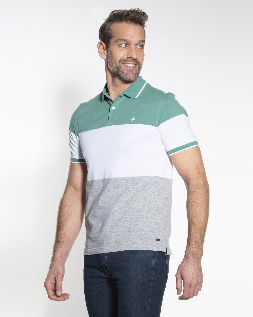 Campbell Classic Polo KM Flessen groen 052940-002-L