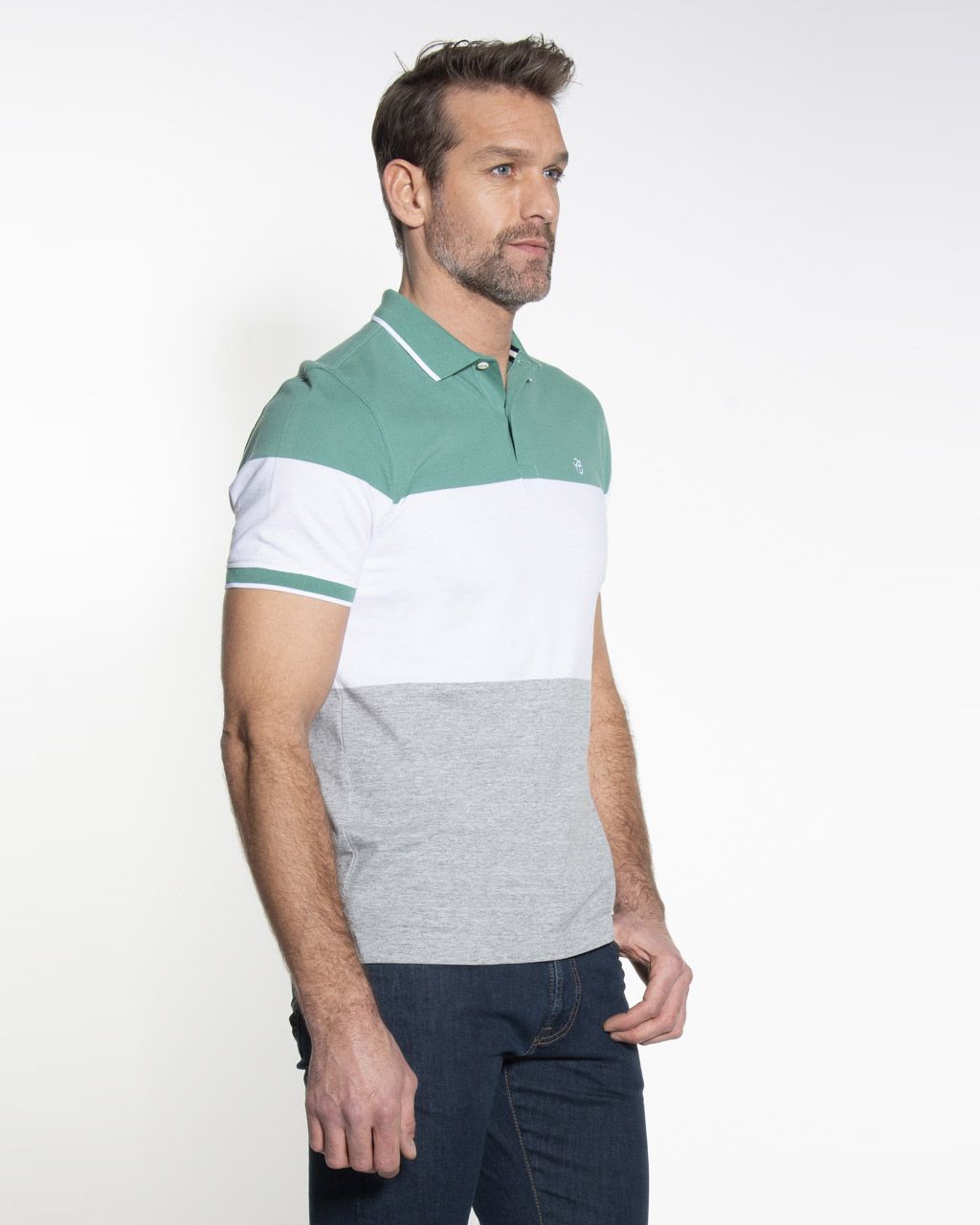 Campbell Classic Polo KM Flessen groen 052940-002-L