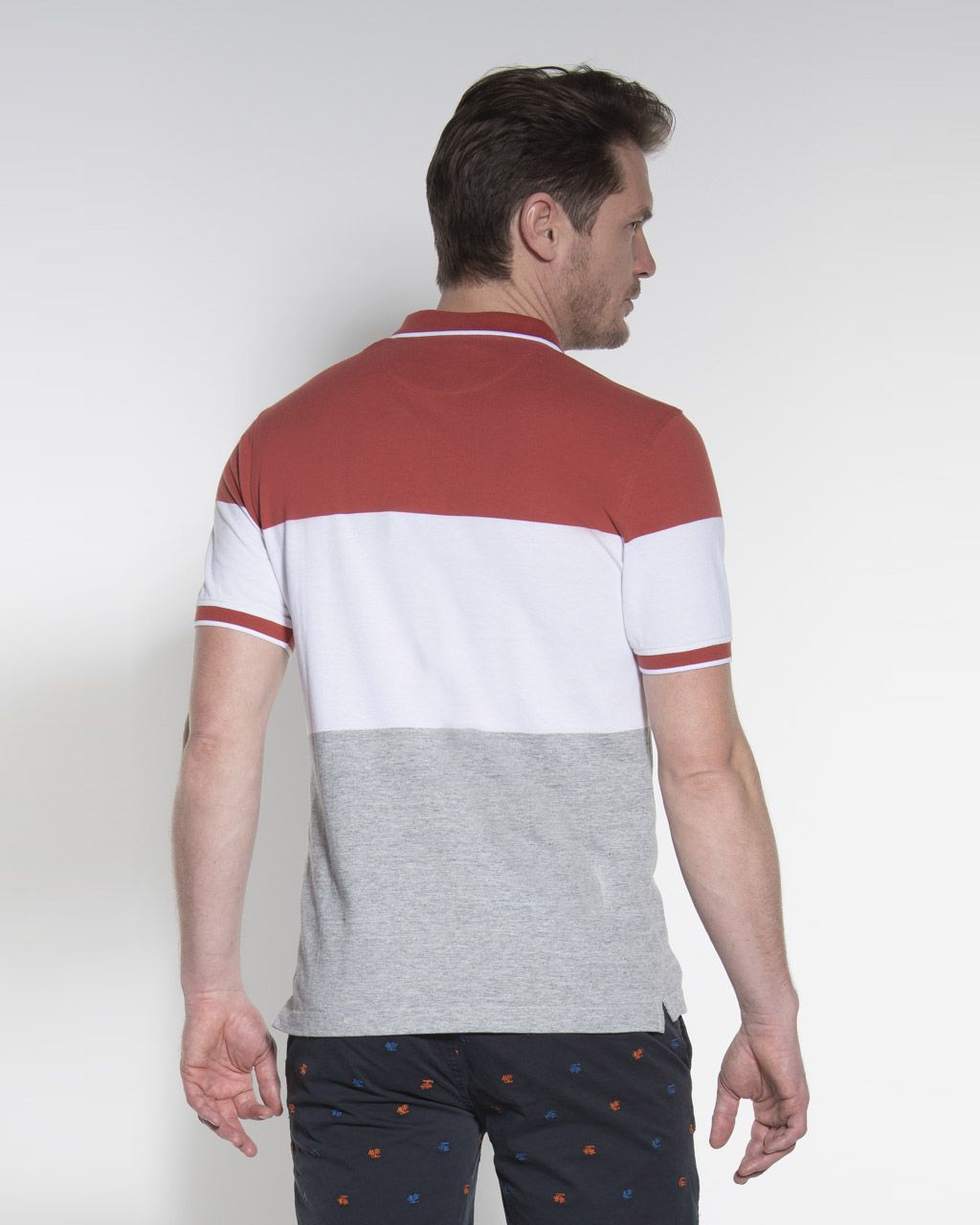 Campbell Classic Polo KM Donkerrood uni 052940-003-L