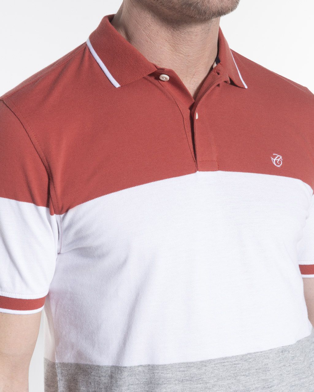 Campbell Classic Polo KM Donkerrood uni 052940-003-L
