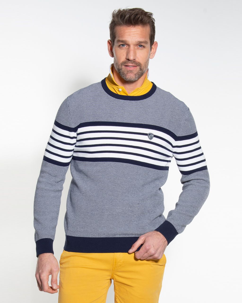 Campbell Classic Knitwear Donkerblauw 052960-001-L