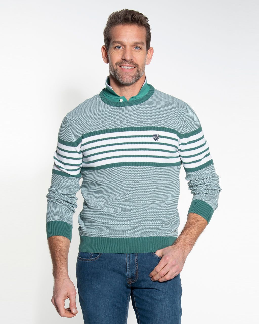 Campbell Classic Knitwear Groen 052960-002-L