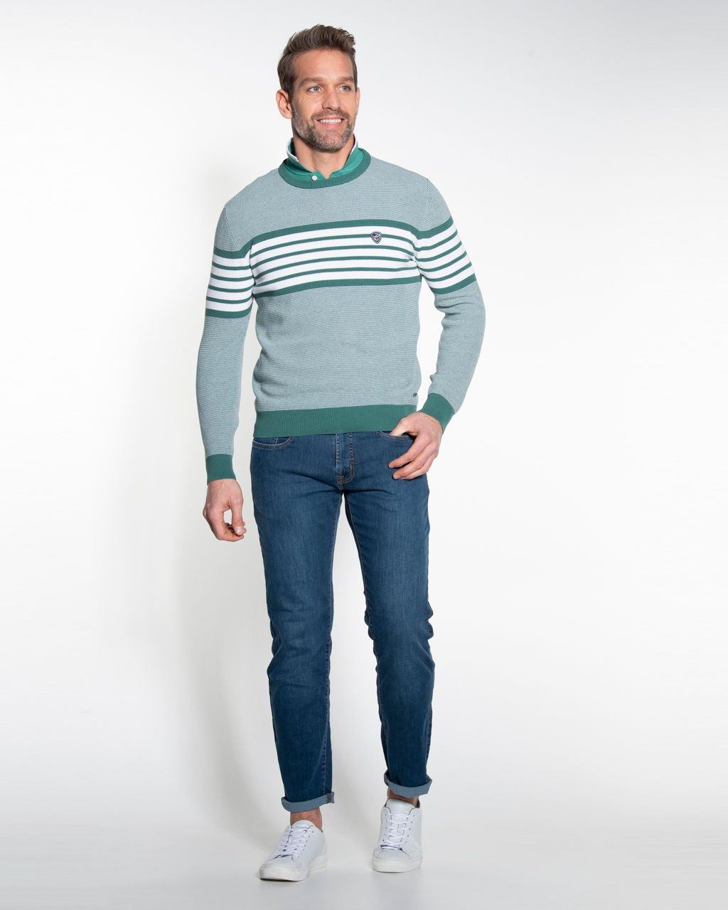 Campbell Classic Knitwear Groen 052960-002-L