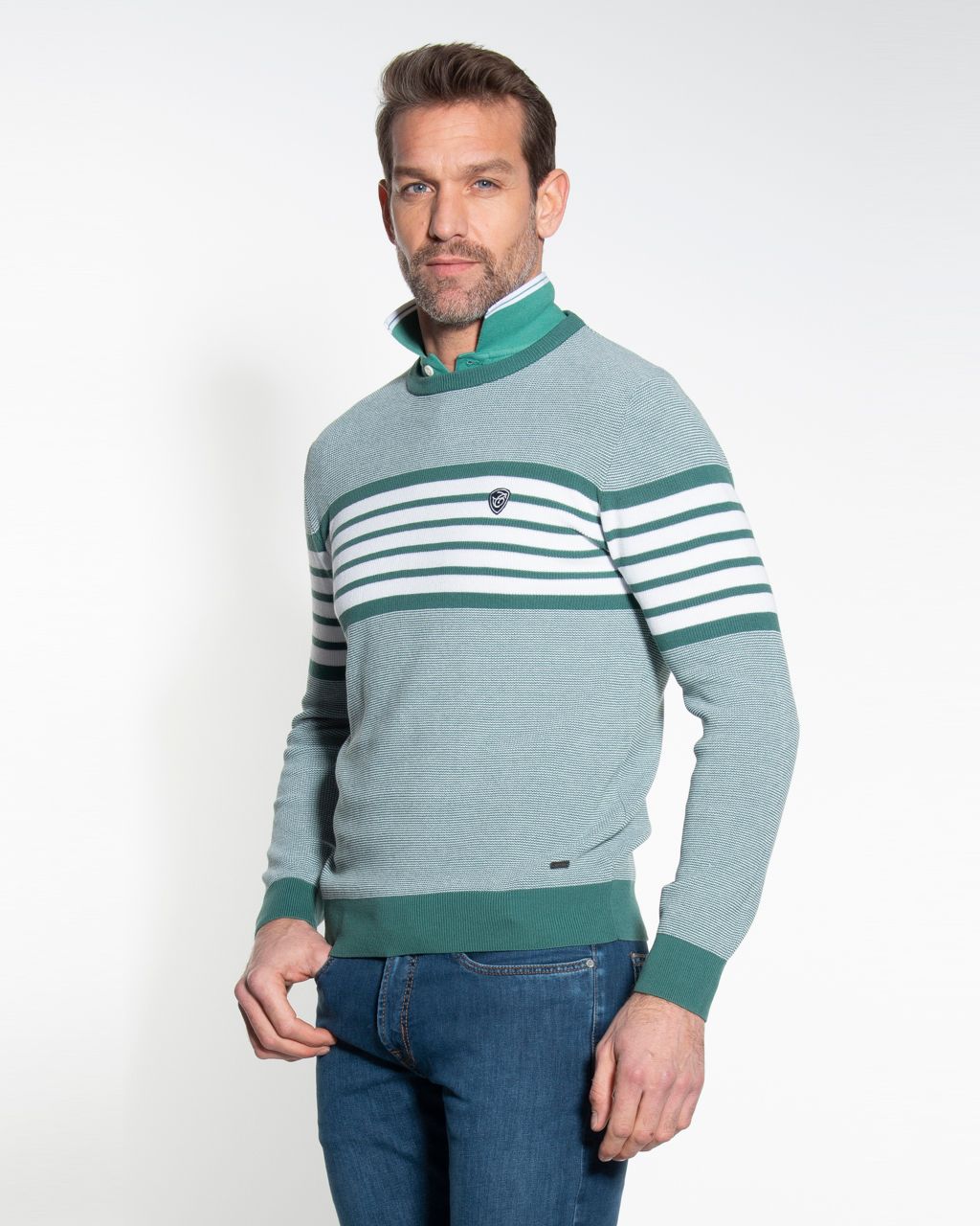 Campbell Classic Knitwear Groen 052960-002-L