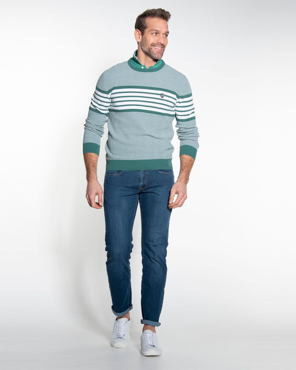 Campbell Classic Knitwear Groen 052960-002-L