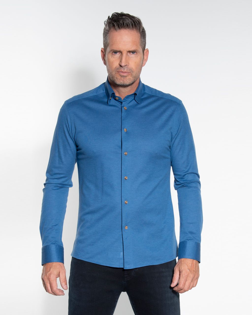 ETON Overhemd LM Blauw 053059-001-L