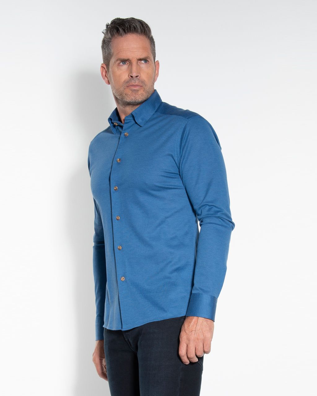 ETON Overhemd LM Blauw 053059-001-L