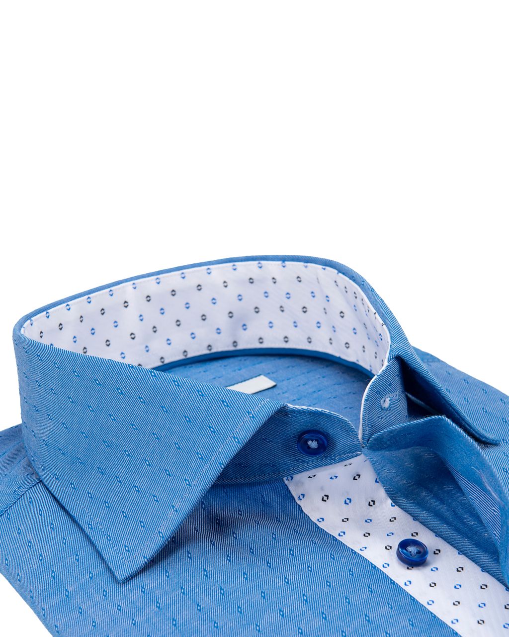 The BLUEPRINT Premium Trendy overhemd LM Blauw dessin 053561-001-L