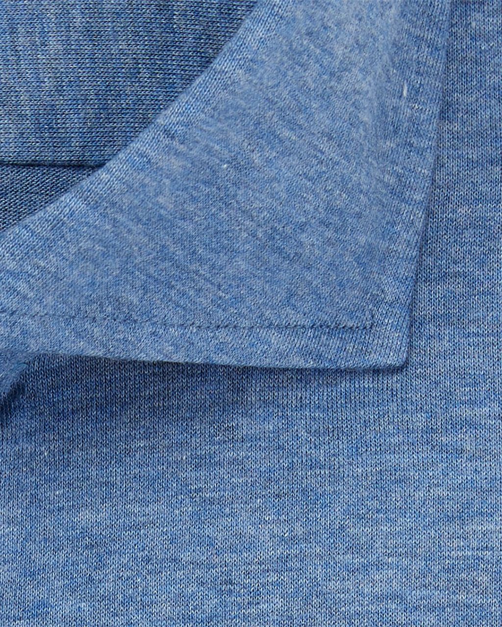 Profuomo Originale Slim fit Knitted Overhemd LM Blauw 053572-001-37