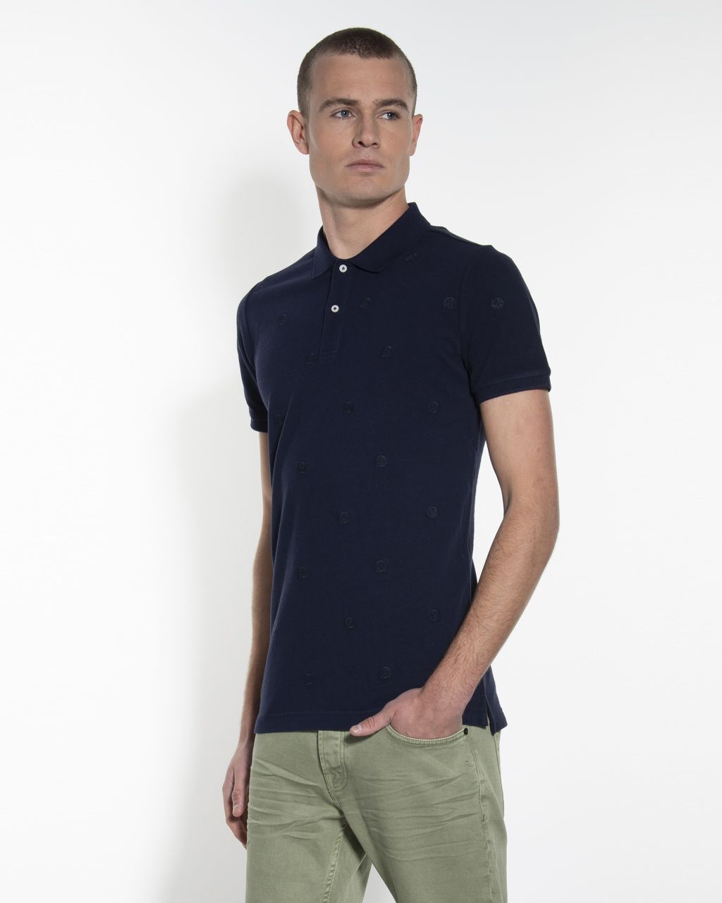 Victim Polo KM Donkerblauw 053670-001-L