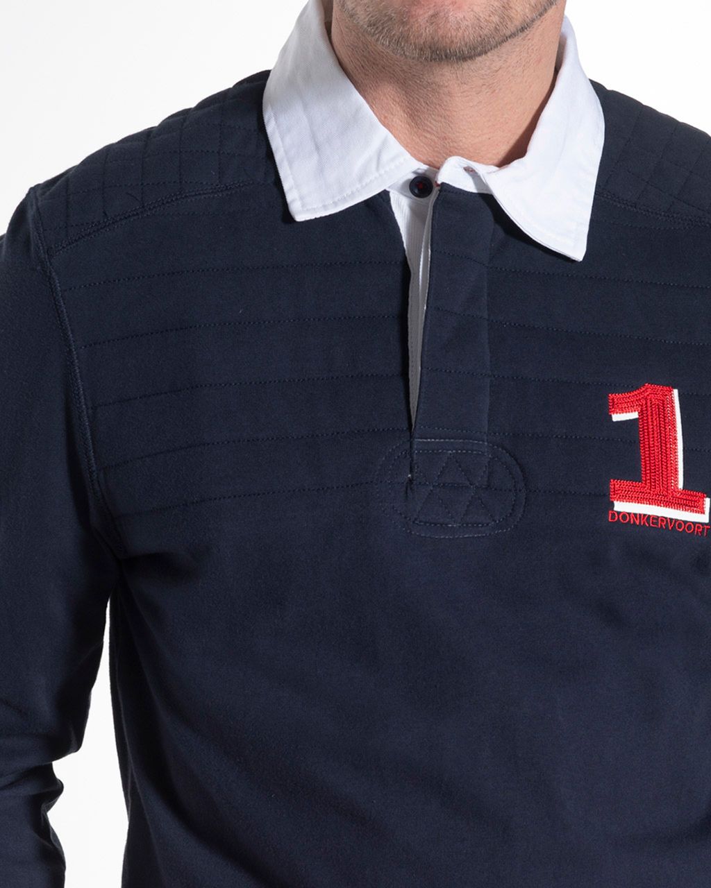 Donkervoort Polo LM  Donkerblauw uni 053745-001-L