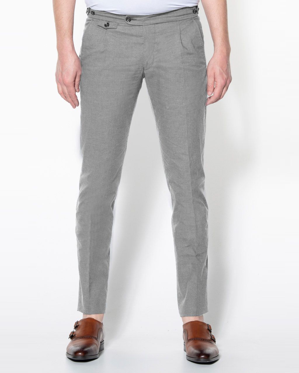 Dutch Dandies Pantalon Lichtgrijs uni 053875-001-46