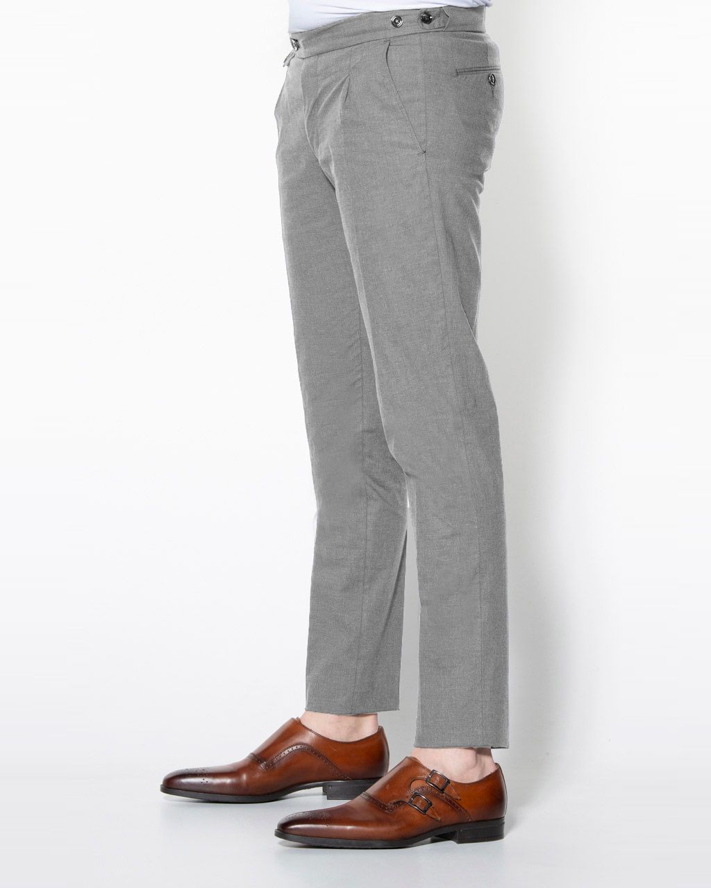 Dutch Dandies Pantalon Lichtgrijs uni 053875-001-46