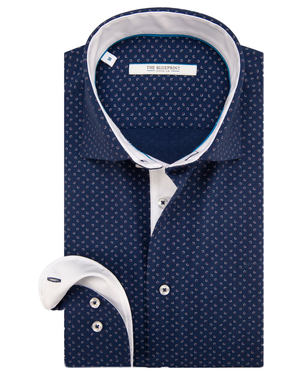 The BLUEPRINT Premium Trendy overhemd LM Donkerblauw 053911-001-L
