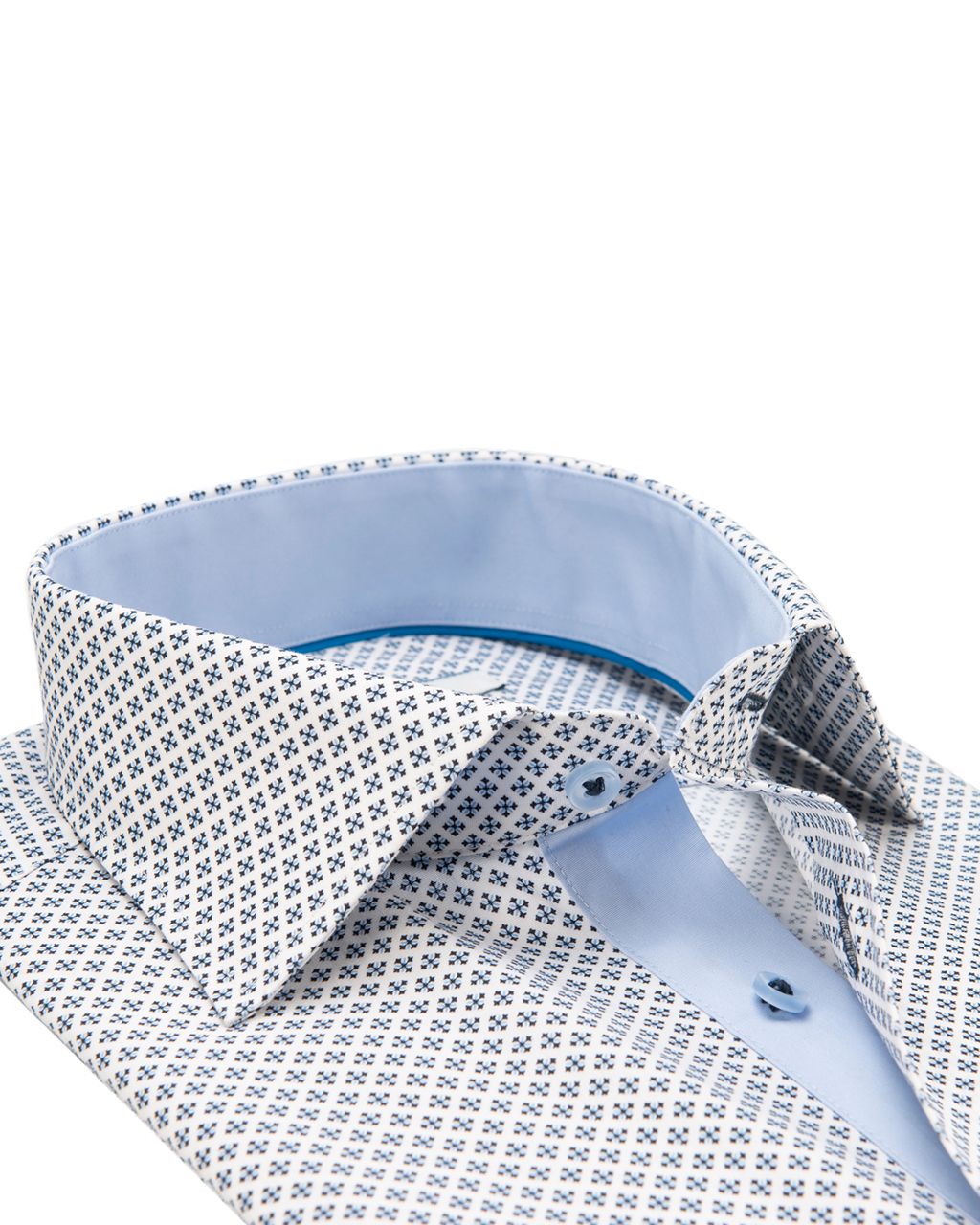 The BLUEPRINT Premium Trendy overhemd LM Wit dessin 054043-001-L
