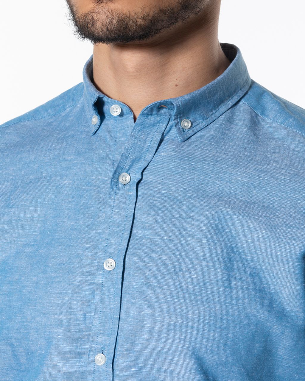 Victim Casual Overhemd LM Donkerblauw uni 057637-001-L