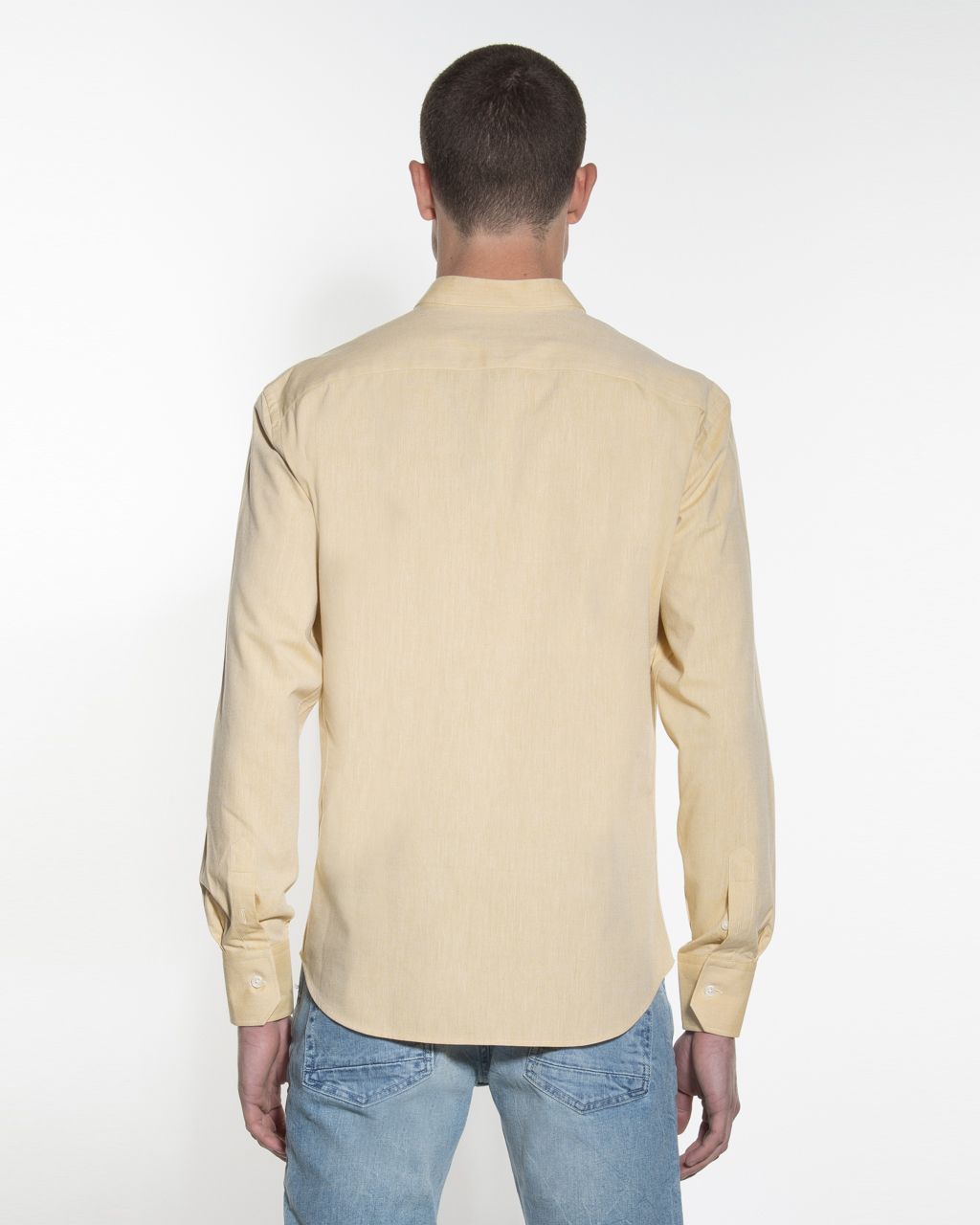 Victim Casual Overhemd LM Donkergeel uni 057639-001-L