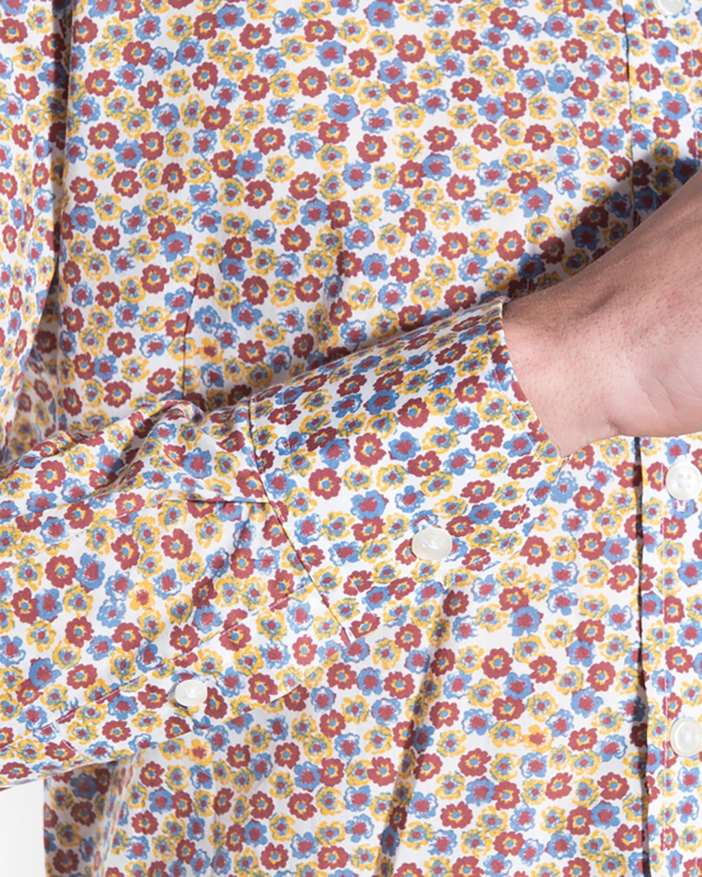 Victim Casual Overhemd LM Geel print 057640-001-L