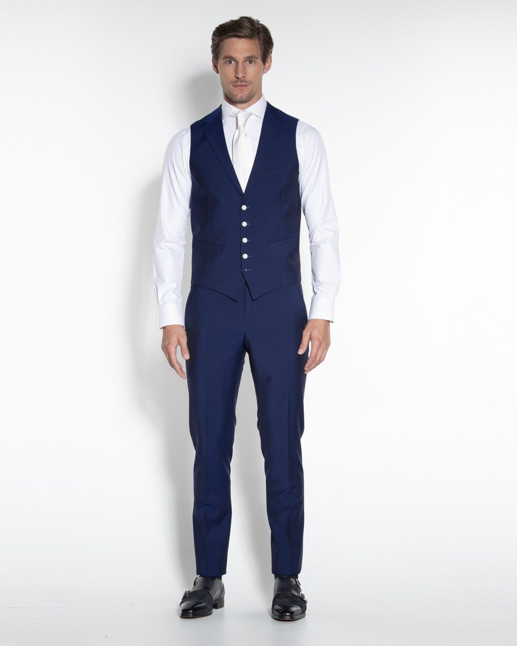 Dutch Dandies Driedelig Trouwpak Blauw uni 057775-001-44