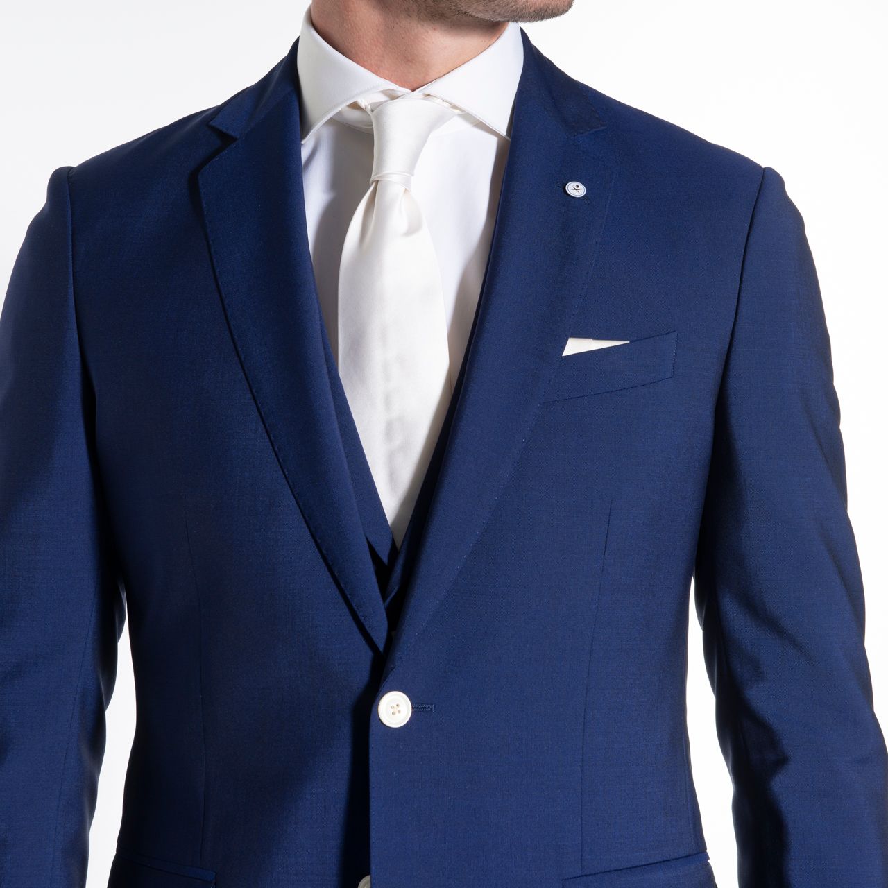 Dutch Dandies Driedelig Trouwpak Blauw uni 057775-001-44