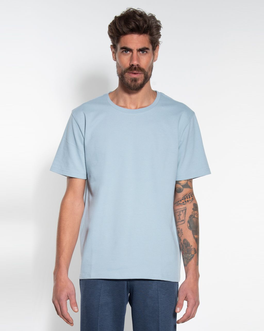 Drykorn T-shirt KM Lichtblauw 057822-003-L