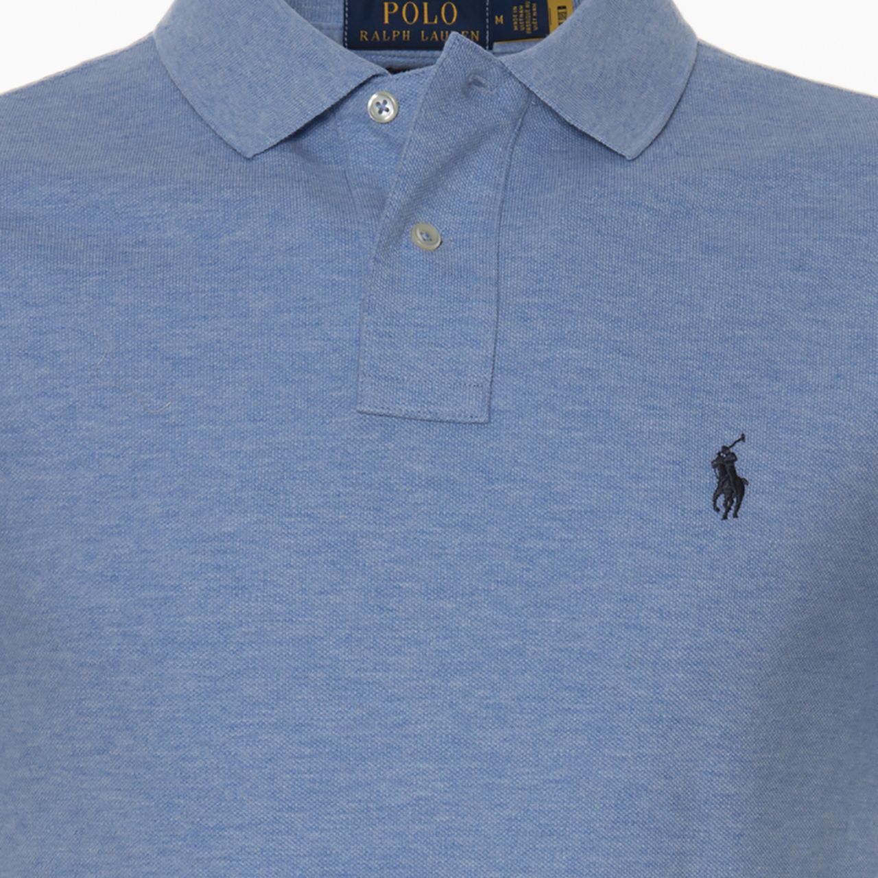 Polo Ralph Lauren Slim Fit Mesh Polo KM Licht blauw 058471-003-L
