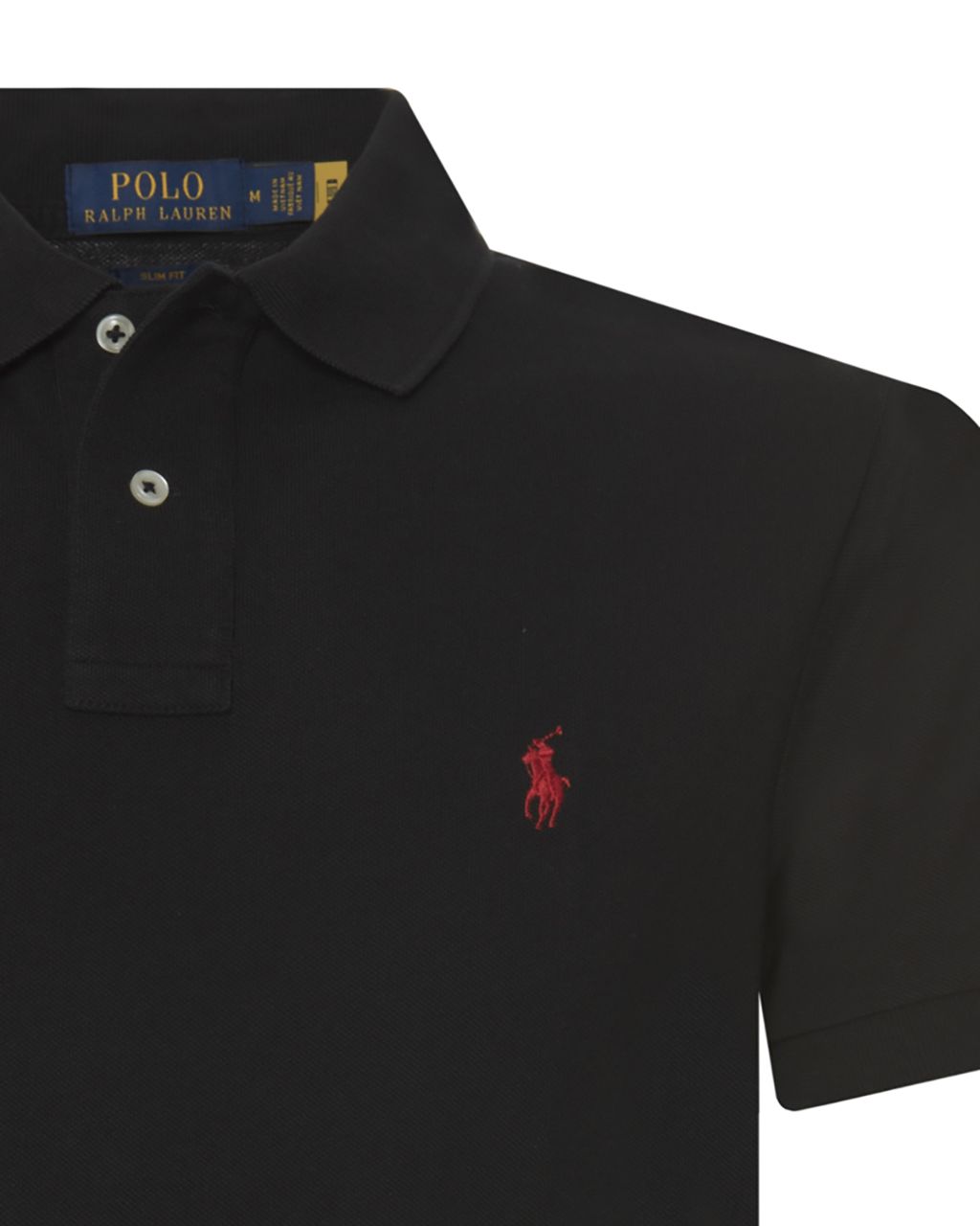 Polo Ralph Lauren Slim Fit Mesh Polo KM Zwart 058492-002-L