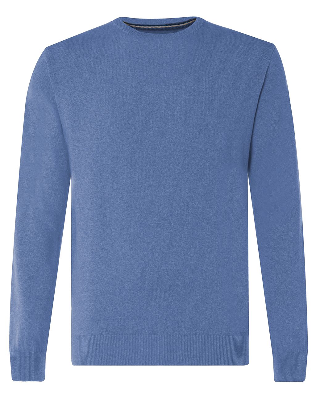 The BLUEPRINT Premium Trui ronde hals  Blauw uni 059703-011-L