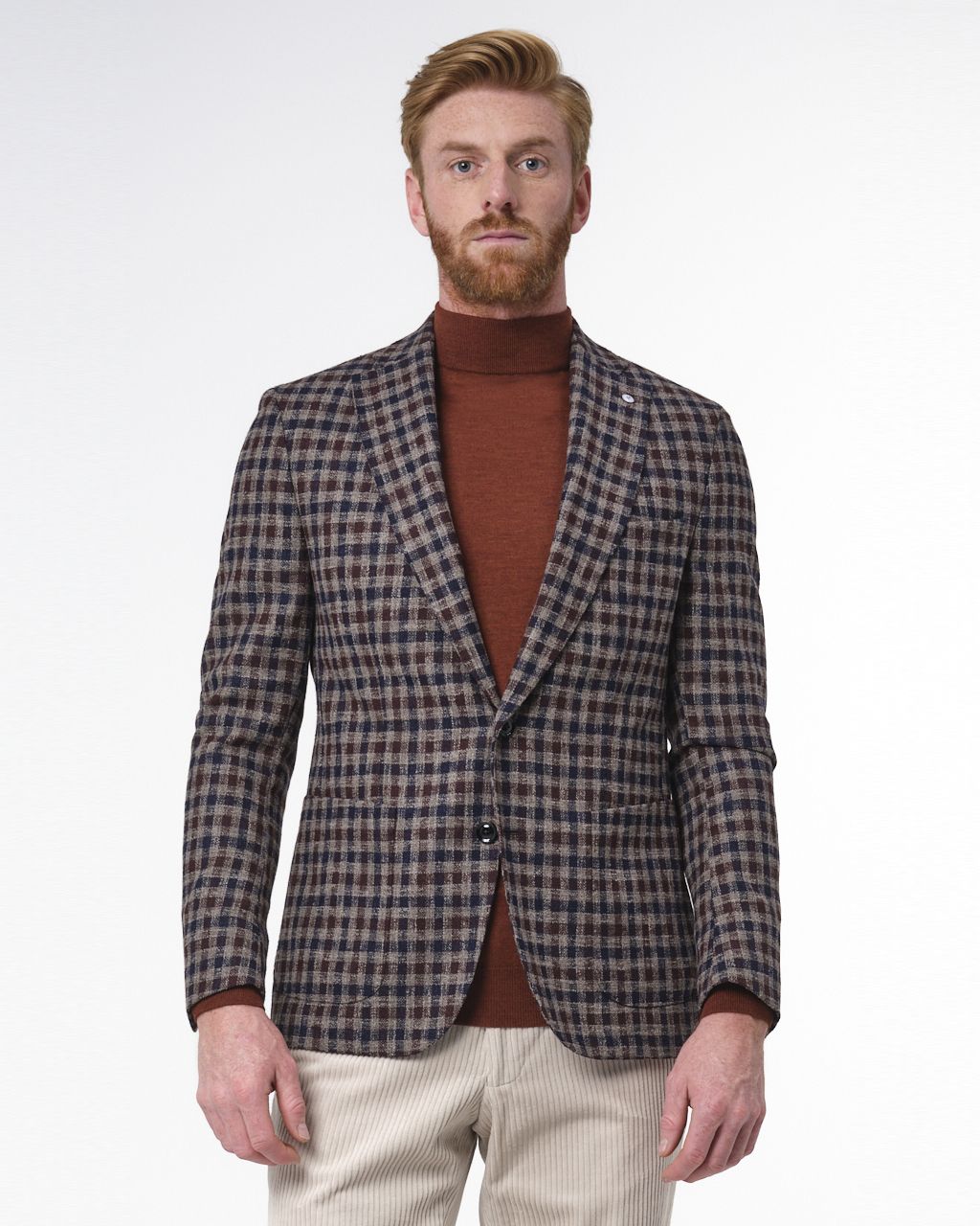 Dutch Dandies Colbert Bruin grote ruit 060083-001-46