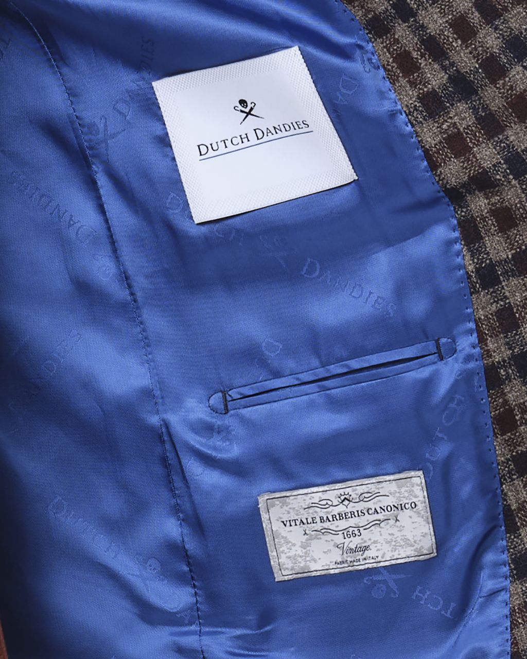 Dutch Dandies Colbert Bruin grote ruit 060083-001-46