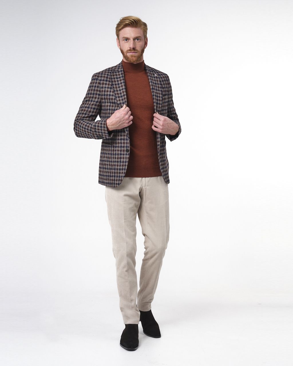 Dutch Dandies Colbert Bruin grote ruit 060083-001-46