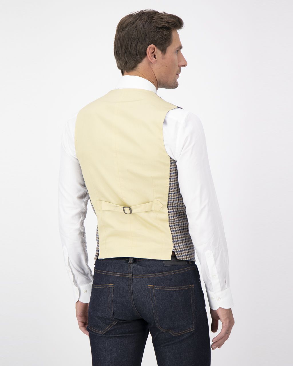 Dutch Dandies Gilet Blauw kleine ruit 060102-001-46