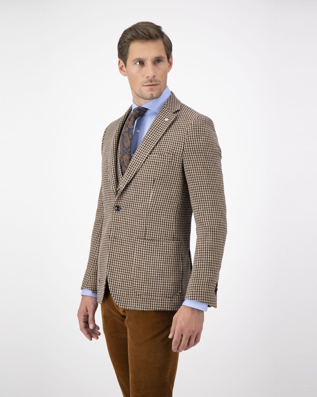 Dutch Dandies Colbert Donkerbruin kleine ruit 060103-001-46