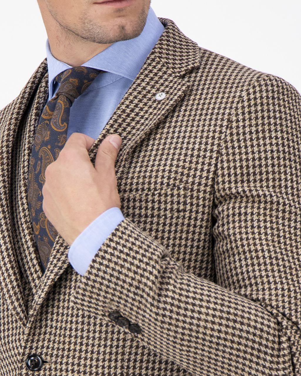 Dutch Dandies Colbert Donkerbruin kleine ruit 060103-001-46