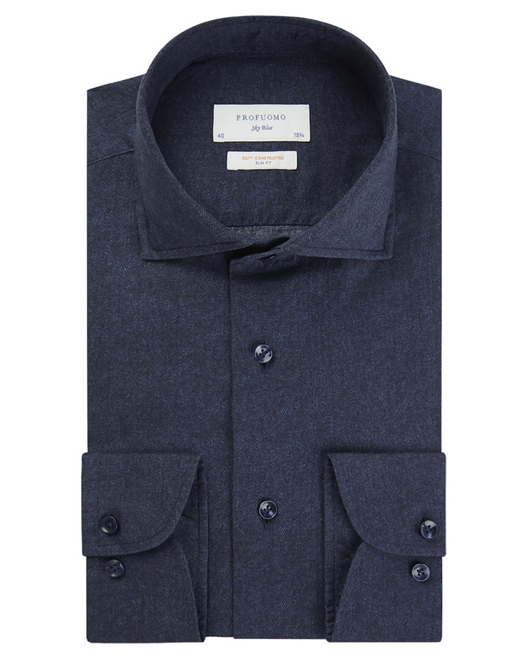 Profuomo Sky Blue Slim fit Overhemd LM Shop nu OFM