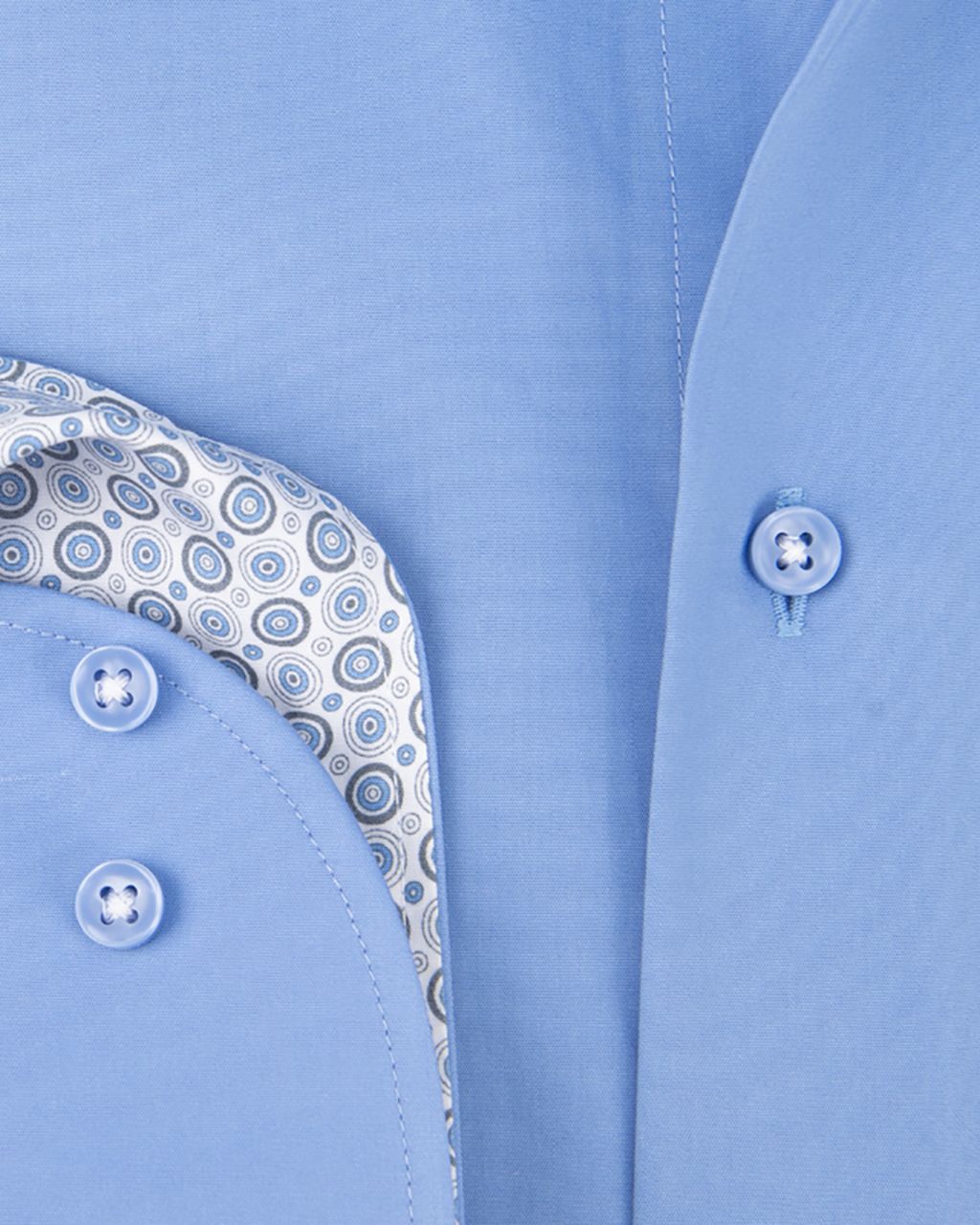 The BLUEPRINT Premium Trendy overhemd LM Middenblauw uni 061864-001-L